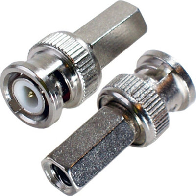 Bnc Connector 75 Ohm Cctv Rg59 Rg62 Screw On Male Coax Coaxial Cable from B&Q