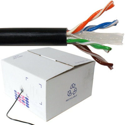 25M (82 Ft)Outdoor Cat6 Network Cable Reel Drum Copper External Ethernet Lan Utp Rj45 from B&Q