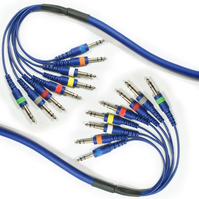 Pro 1.5M 8 Way 6.35mm Stereo Male Jack To Plug Loom Cable 1/4" Audio Snake Lead from B&Q