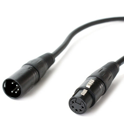 20M 5 Pin Xlr Male To Female Dmx Lighting Cable Dj Gig Led Signal Light Lead from B&Q
