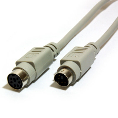 B&Q 6 Pin Mini Din Male To Female Extension Cable Mouse & Keyboard Ps/2 Ps2 Lead 10M