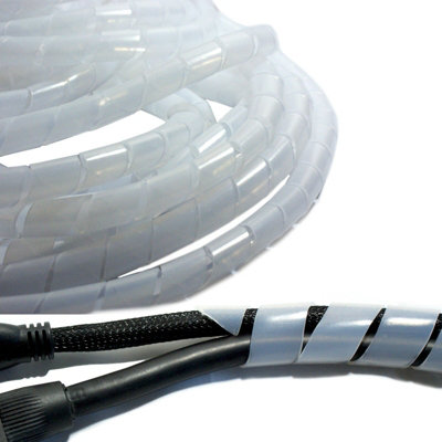 10M Cable Tidy Spiral Wrap For 3mm 10mm Lead Wire Binding Hide Management Neat from B&Q