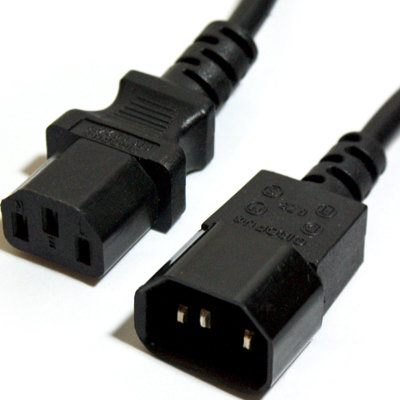 5M Iec C14 Male To C13 Socket Power Extension Cable-10A Mains Kettle Joiner Lead from B&Q