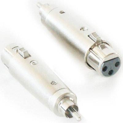  - 1 Rca Male To 3 Pin Xlr Female Audio Adapter Amplifier Mic Cable Mixer Converter