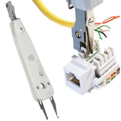 Idc Punch Push Down Tool Cat5E Cat6 Rj11 Network For Keystone Krone Wall Plate from B&Q