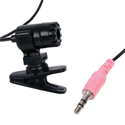 Black Clip On Microphone Mic Pc Laptop 3.5mm Jack Voip High Sensitivity from B&Q