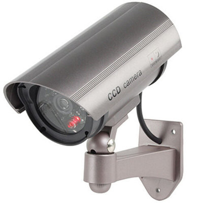 Dummy Fake Cctv Security Camera Led Ip44 Indoor Outdoor Decoy Imitation from B&Q