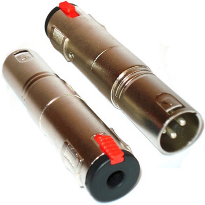 Xlr 3 Pin Male To 6.35mm 1/4" Socket Adapter Stereo Balanced Mixer Mic Converter