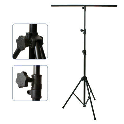 2.5M Lighting Stand & 4 Light Mounting T Bar Adjustable Photography Tripod Kit from B&Q