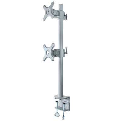 13" To 22" Dual Twin Vertical Monitor Desk Stand Tv Office Tilt Table Mount Bracket from B&Q