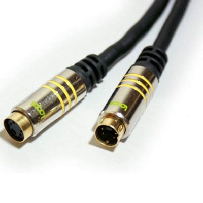 10M 4 Pin S Video Male To Female Socket Cable Lead Svhs Laptop Monitor Mini Din from B&Q