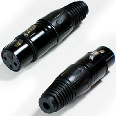  - Xlr 3 Pin Pole Female Socket Connector Solder Audio Adapter Mic Lighting Cable