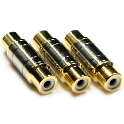 3 Rca Phono Coupler Joiner Av Component Female To Socket Adapter Gender Changer from B&Q