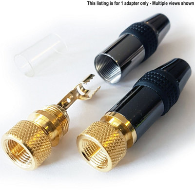 Pro F Type Male Solder Connector Rf Coaxial Coax Tv Satellite Aerial Screw Plug