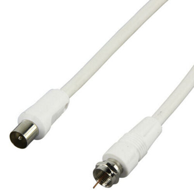 3M F Connector Male To Aerial Plug Antenna Cable Rf Coaxial Coax Fly Lead from B&Q