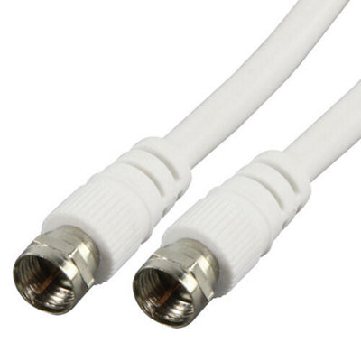 5M F Connector Plug Coaxial Antenna Cable Coax Satellite Aerial Lead To Male from B&Q
