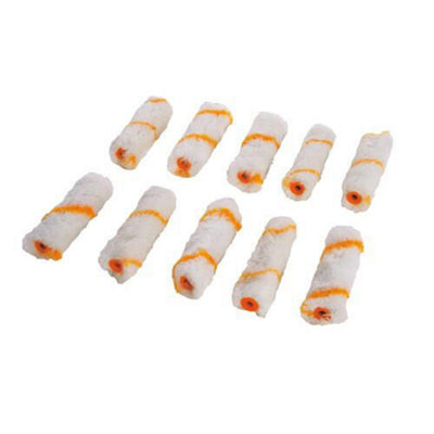 Qty 10 100mm Mini Paint Roller Sleeves For Emulsion Coatings