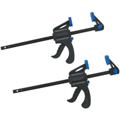 Qty 2 150mm Single Handed Quick Release Trigger G Clamps Spreader from B&Q