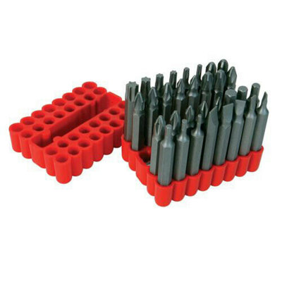 33 Piece Screwdriver Bit Set 50mm Chrome Vanadium Kit Phillips Pozzi Torx from B&Q