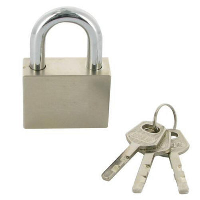 B&Q 60Mm Steel Keyed Security Padlock 11Mm Shackle Secure Gate Shed Key Lock
