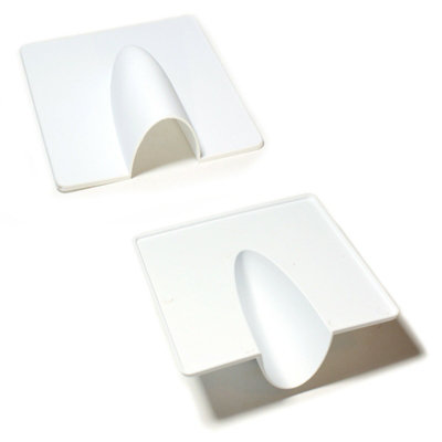  - Qty 10 White Brick Buster Plate Cable Wall Entry Tidy Cover Satellite Coaxial