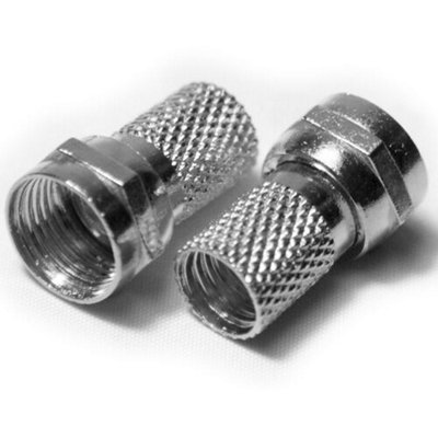10X Twist On 4.5mm F Connectors Thin Satellite Cable Wf65 Ct63 Shotgun Dual Sky from B&Q