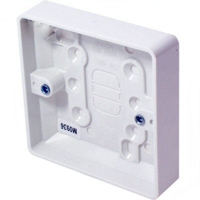 5X 38mm Deep Single Plastic Surface Mounted Back Box 1 Gang Wall Pattress Outlet from B&Q