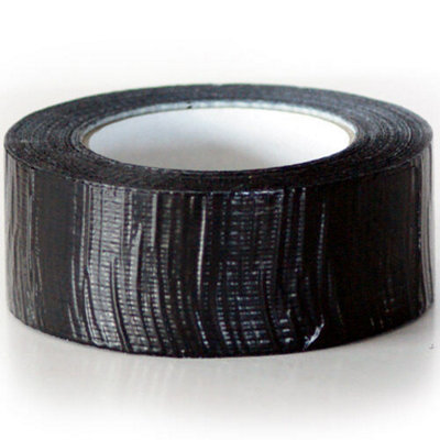 Qty 5 Black Gaffer Tape 50M X 48mm Gaffa Duck Duct Cloth Roll Dj Disco Pa from B&Q