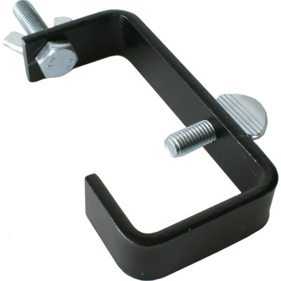  - Qty 1X Black 50mm Steel Hook Lighting C / G Clamp Truss Bar Stage Bracket Lights