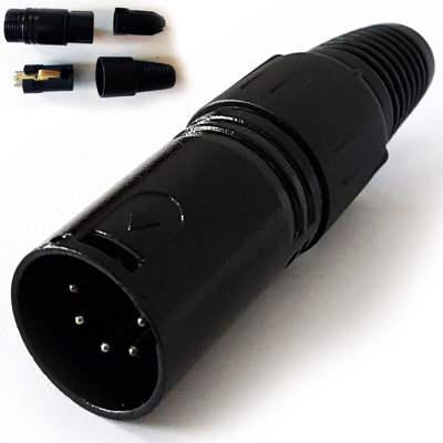 Xlr 5 Pin Male Socket Solder Connector Audio Dmx Lighting Microphone Cable from B&Q