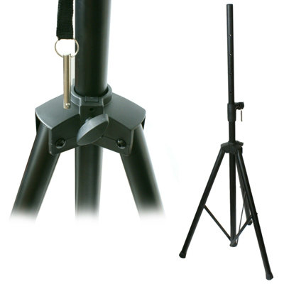 Single 1X Adjustable 35mm Speaker Stands 1.9M Heavy Duty Tripod Dj Pa Disco from B&Q
