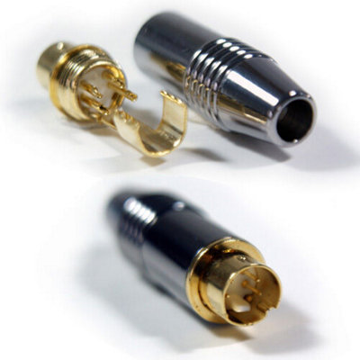  - 4 Pin Mini Din Male Solder Connector S Video Svhs Miniature Tvround Plug