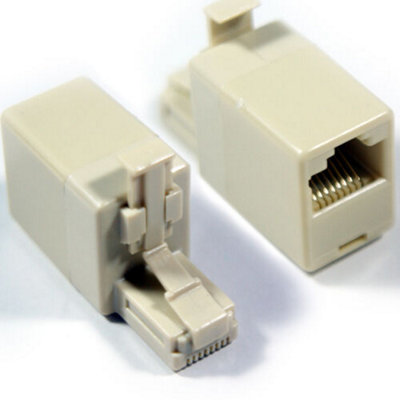Rj45 Crossover Adapter Male To Female Ethernet Network Cat5 Cat5E Connector from B&Q