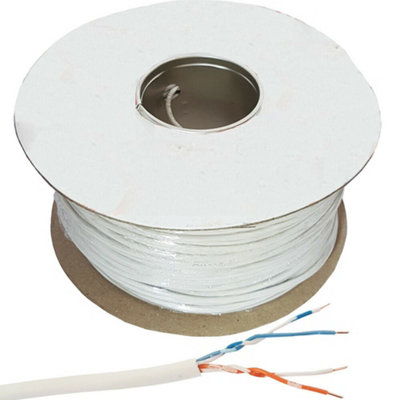 B&Q Blue/Orange (330 Ft) - Bt Telephone Copper Cable Extension 2 Pair 4 Core Wire Telecom Line Reel 100M