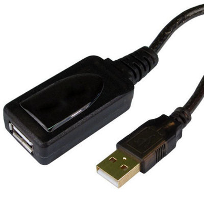 25M Usb A Male To Female Active Extension Cable Computer Printer Repeater Lead from B&Q