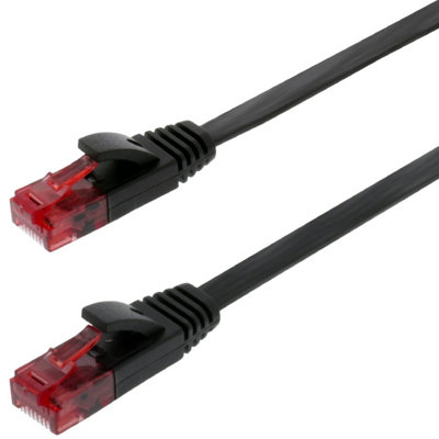 B&Q 2X 15M Cat6 Internet Ethernet Data Patch Cable Copper Rj45 Router Network Lead