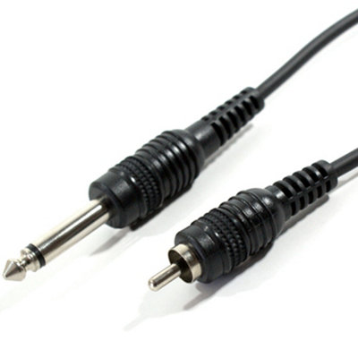 B&Q 0.3M 1 Rca Male Phono Male To 6.35Mm (1/4") Jack Plug Cable Lead Mono 6.3Mm