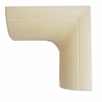 50mm X 25mm Magnolia Clip Over Internal Bend Trunking Adapter 90 Degree Conduit from B&Q