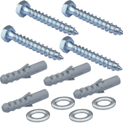  - 4X M10 50mm Aerial Bracket Wall Fixing Bolts Masonry Brick Thread Anchor Screws