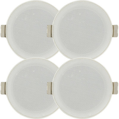 Loops 2X Pair 3" Mini Low Profile Ceiling Speaker 8 Ohm 2 Way Compact Mount Slim Line Gold