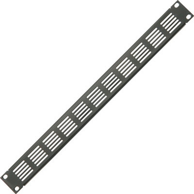 19" 1U Vented Blanking Rack Patch Panel Module Cover Plate Mount Equipment Case from B&Q