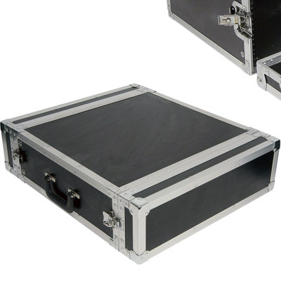 19" 3U Equipment Patch Panel Flight Case Transit Storage Handle Dj Pa Mixer Box from B&Q