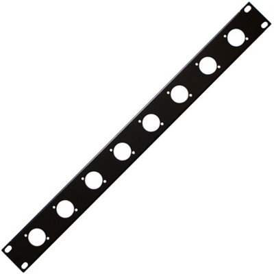 8 Port Way Hole Xlr Patch Panel 1U 19" Rack Mount D Type Connectors Audio from B&Q