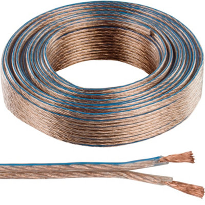 50M (164 Ft)Quality Speaker Cable 1.5mm 16 Awg Wire Reel Drum Amp Hifi Loud Cca Strands from B&Q