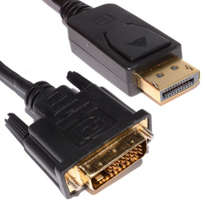 2M Displayport Male To Dvi D Plug Cable Lead Single Link Monitor Pc Converter from B&Q