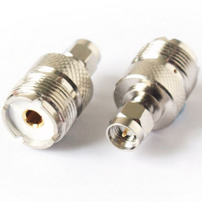 Sma Plug To Uhf Pl259 Female Adapter Converter Antenna Coax Amateur Radio Thread from B&Q
