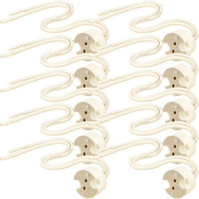 10X Mr16 Bayonet Light Bulb Lamp Fitting Ceramic Led Halogen Connector Downlight from B&Q
