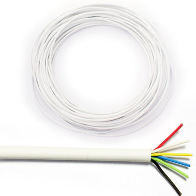 50M (164 Ft)6 Way 3 Pair Alarm Cable Tcca Stranded Core Cctv Panel Contact Pir from B&Q