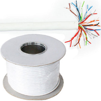 25M (82 Ft)12 Pair Telephone Cable 24 Core Way Bt Multi Line Communication Wire Reel from B&Q