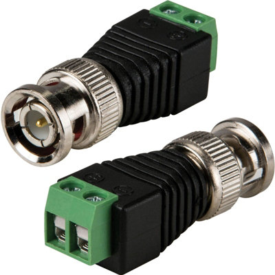 Bnc Male Screw Terminal Connector No Solder Cctv Dvr Video Cable End Adapter from B&Q